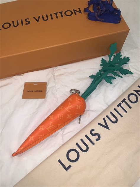 LOUIS VUITTON Monogram Carrot Pouch Orange